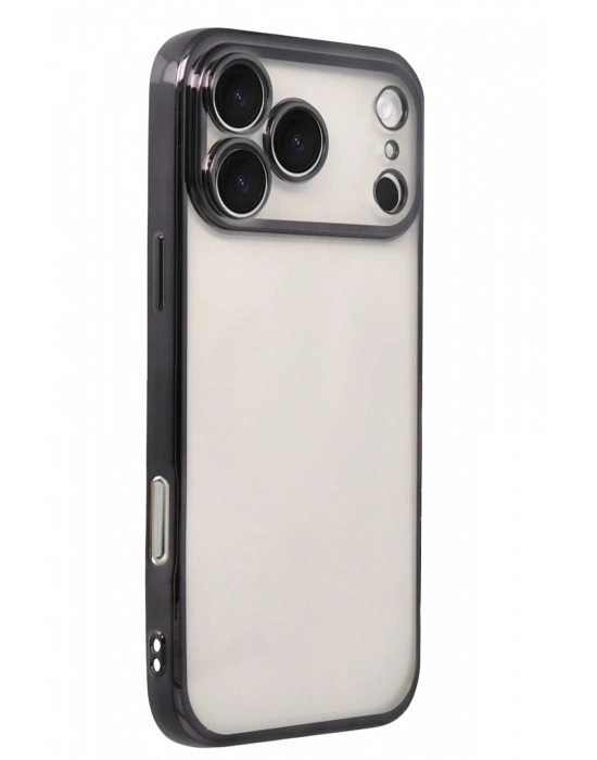 Newface Apple iPhone 17 Pro Max Razer Lensli Silikon - Siyah