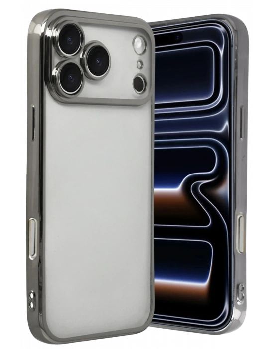 Newface Apple iPhone 17 Pro Max Razer Lensli Silikon - Titan Gri