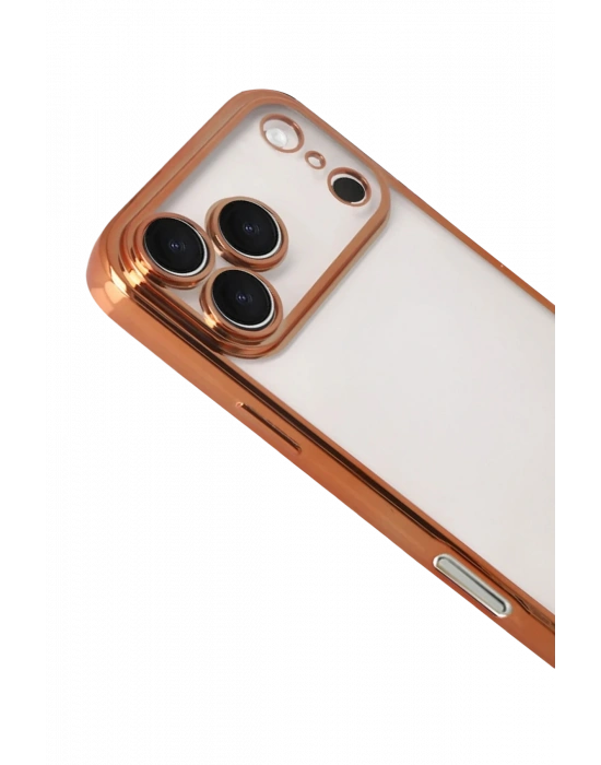 Newface Apple iPhone 17 Pro Max Razer Lensli Silikon - Turuncu