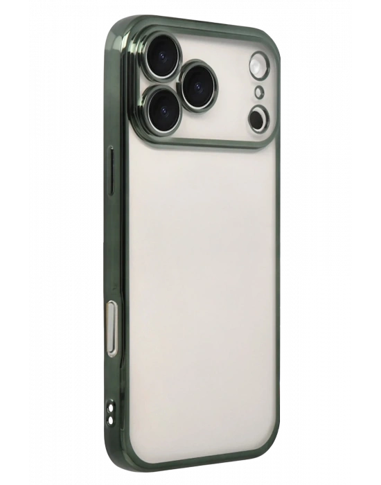 Newface Apple iPhone 17 Pro Max Razer Lensli Silikon - Yeşil