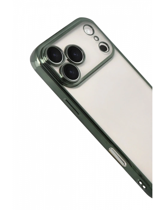 Newface Apple iPhone 17 Pro Max Razer Lensli Silikon - Yeşil