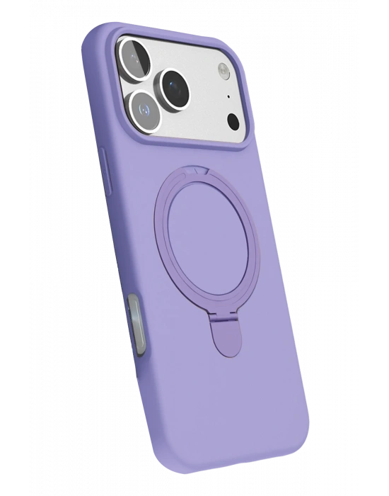 Newface Apple iPhone 17 Pro Max Regal Magsafe Standlı Kapak - Lila