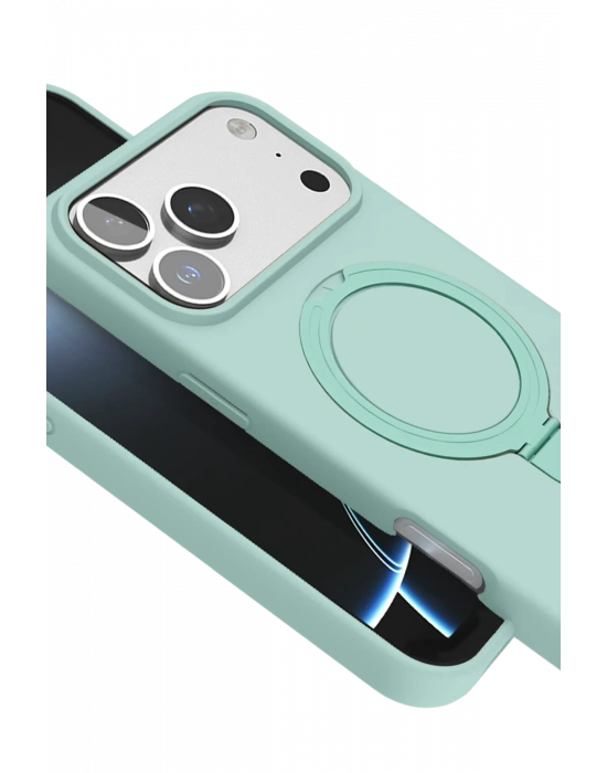 Newface Apple iPhone 17 Pro Max Regal Magsafe Standlı Kapak - Su Yeşili