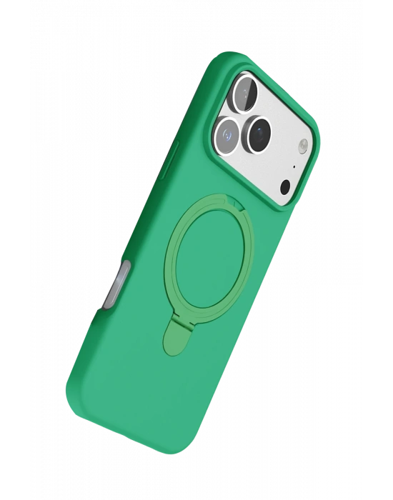 Newface Apple iPhone 17 Pro Max Regal Magsafe Standlı Kapak - Yeşil