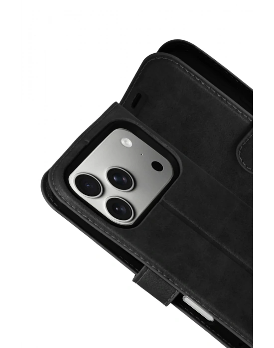 Newface Apple iPhone 17 Pro Max Trend S Plus Kapaklı Kılıf - Siyah