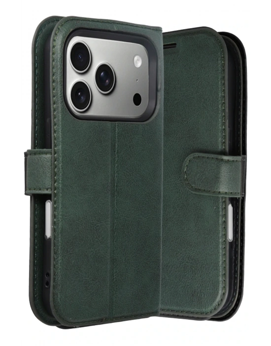 Newface Apple iPhone 17 Pro Max Trend S Plus Kapaklı Kılıf - Yeşil