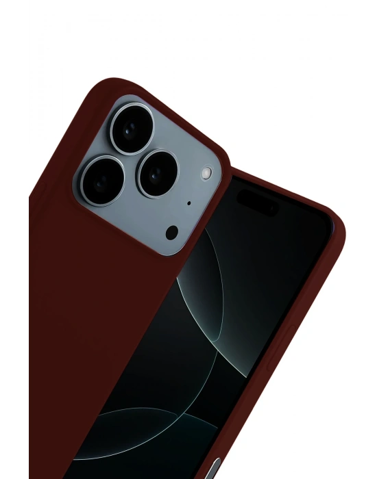 Newface Apple iPhone 17 Pro Nano içi Kadife Silikon - Bordo