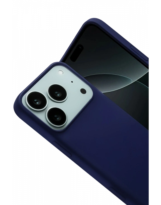 Newface Apple iPhone 17 Pro Nano içi Kadife Silikon - Lacivert