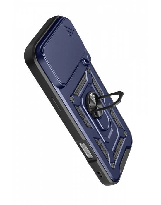 Newface Apple iPhone 17 Pro Pars Lens Yüzüklü Silikon - Lacivert