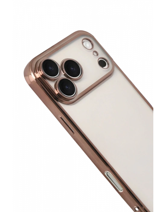 Newface Apple iPhone 17 Pro Razer Lensli Silikon - Çöl Titanyum