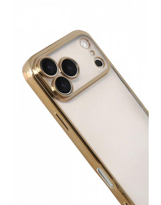 Newface Apple iPhone 17 Pro Razer Lensli Silikon - Gold