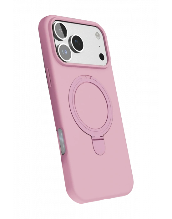 Newface Apple iPhone 17 Pro Regal Magsafe Standlı Kapak - Açık Pembe