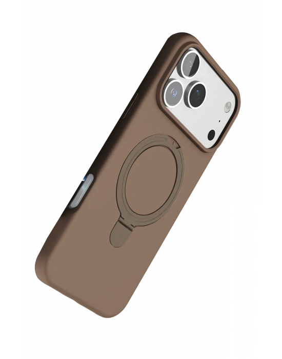 Newface Apple iPhone 17 Pro Regal Magsafe Standlı Kapak - Çöl Titanyum