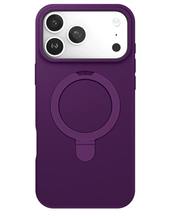 Newface Apple iPhone 17 Pro Regal Magsafe Standlı Kapak - Derin Mor