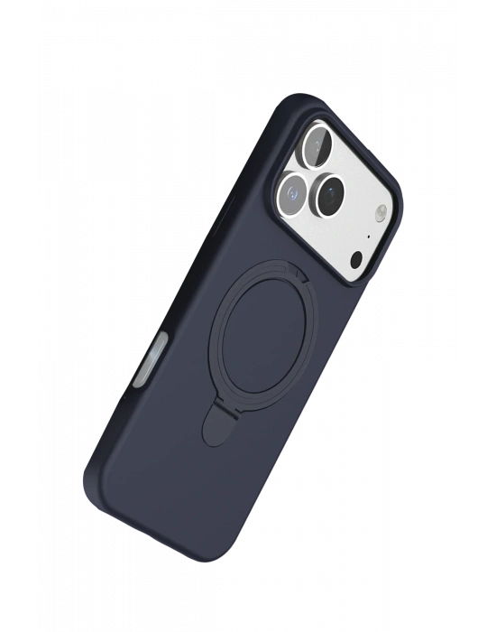 Newface Apple iPhone 17 Pro Regal Magsafe Standlı Kapak - Lacivert