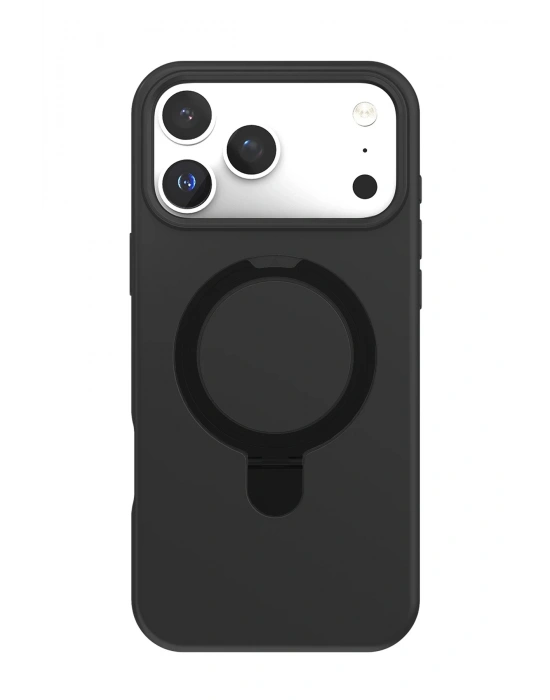 Newface Apple iPhone 17 Pro Regal Magsafe Standlı Kapak - Siyah