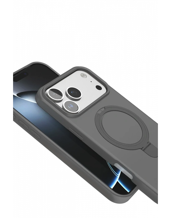 Newface Apple iPhone 17 Pro Regal Magsafe Standlı Kapak - Titan Gri