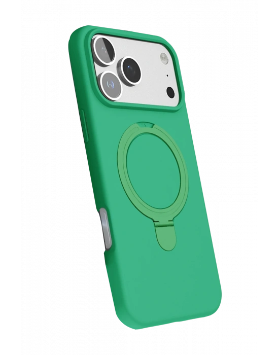 Newface Apple iPhone 17 Pro Regal Magsafe Standlı Kapak - Yeşil