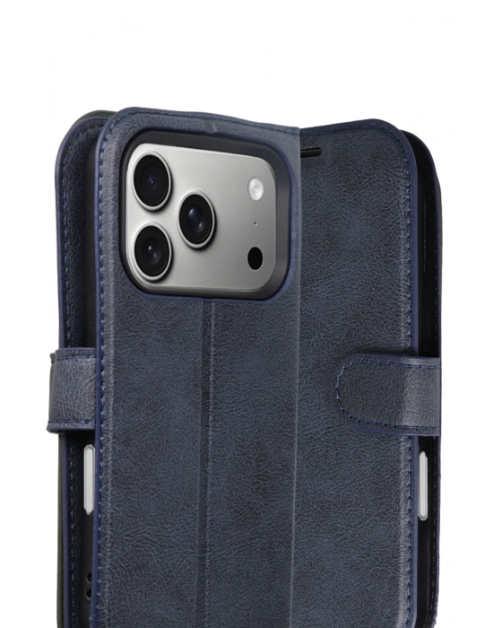 Newface Apple iPhone 17 Pro Trend S Plus Kapaklı Kılıf - Lacivert