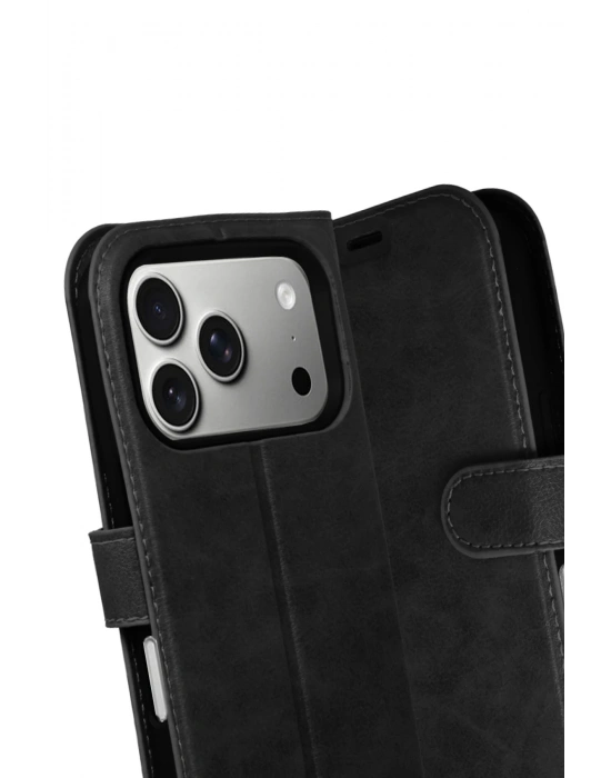 Newface Apple iPhone 17 Pro Trend S Plus Kapaklı Kılıf - Siyah