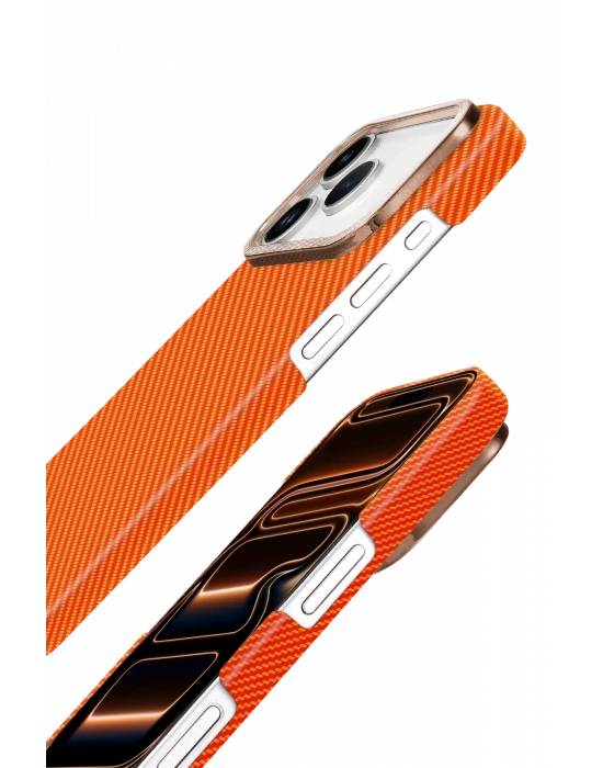 Newface Apple iPhone 17 Pro Vega Magsafe Kapak - Turuncu