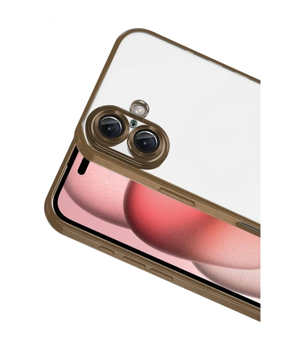 Newface Apple iPhone 17 Razer Lensli Silikon - Çöl Titanyum