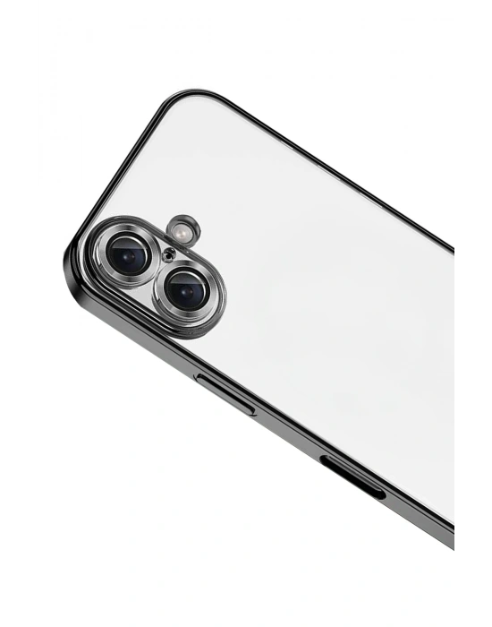 Newface Apple iPhone 17 Razer Lensli Silikon - Siyah