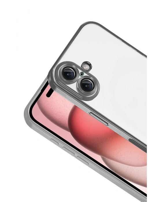 Newface Apple iPhone 17 Razer Lensli Silikon - Titan Gri