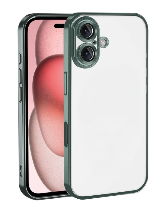 Newface Apple iPhone 17 Razer Lensli Silikon - Yeşil