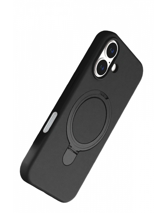 Newface Apple iPhone 17 Regal Magsafe Standlı Kapak - Siyah