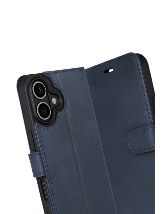 Newface Apple iPhone 17 Trend S Plus Kapaklı Kılıf - Lacivert