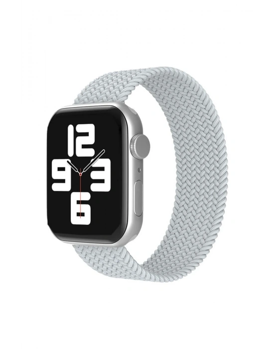 Newface Apple Watch 38mm Ayarlı Solo Silikon Kordon - Beyaz