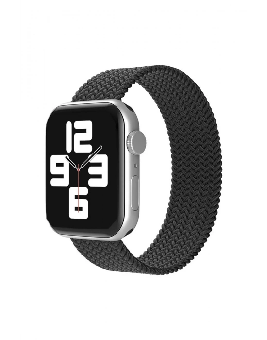 Newface Apple Watch 38mm Ayarlı Solo Silikon Kordon - Siyah