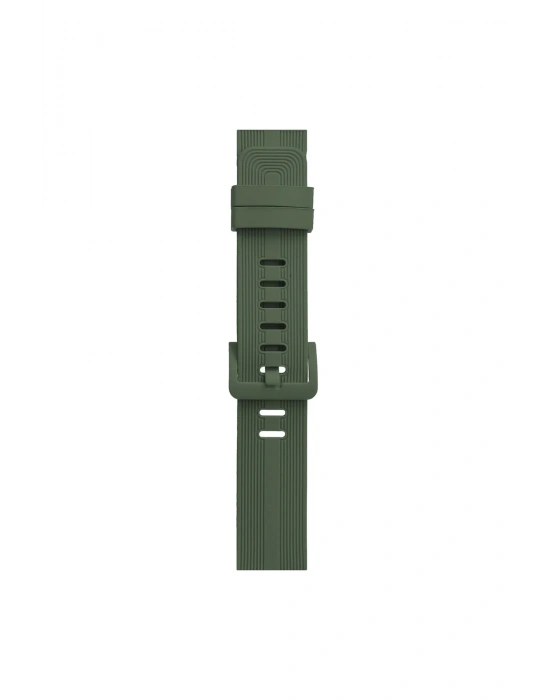 Newface Apple Watch 38mm KR408 Çizgili Silikon Kordon - Koyu Yeşil