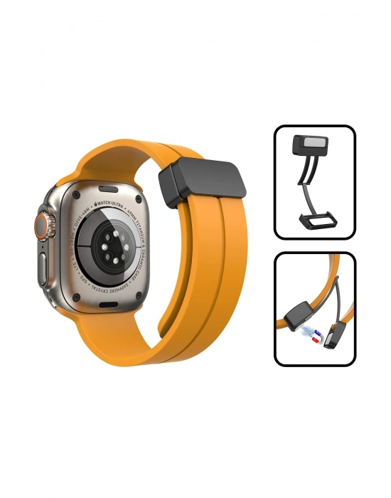 Newface Apple Watch 38mm KR412 Elegance Stylısh Kordon - Derin Mor