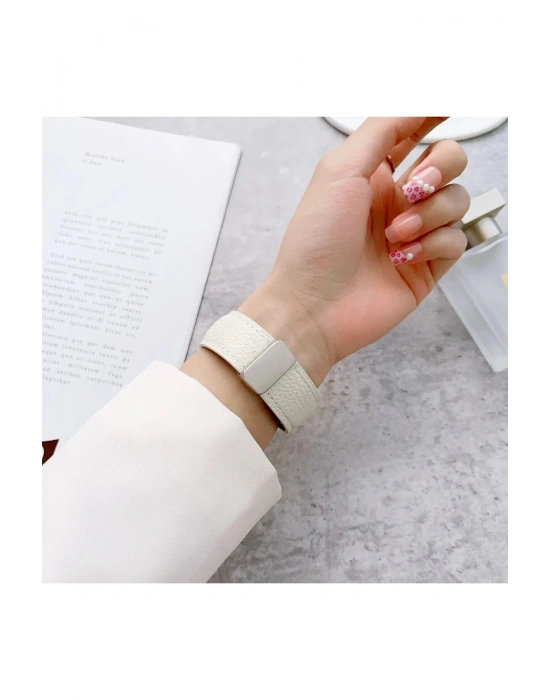 Newface Apple Watch 38mm KR414 Daks Deri Kordon - Pembe