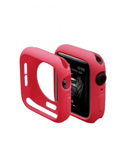 Newface Apple Watch 38mm Silikon Alt Kasa - Kırmızı