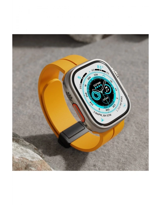 Newface Apple Watch 42mm KR412 Elegance Stylısh Kordon - Kırmızı