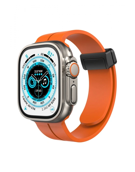 Newface Apple Watch 42mm KR412 Elegance Stylısh Kordon - Turuncu