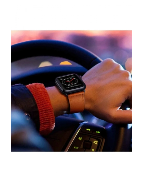 Newface Apple Watch 42mm KR415 Luaz Deri Kordon - Pembe