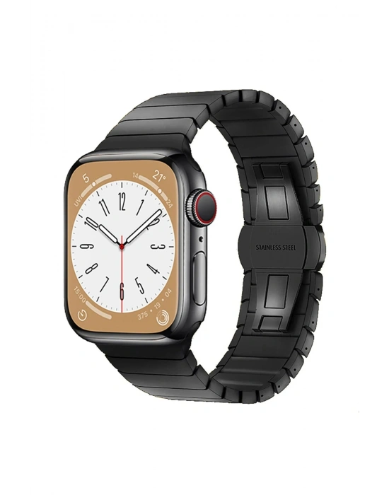 Newface Apple Watch 42mm KR416 Huks Kordon - Siyah