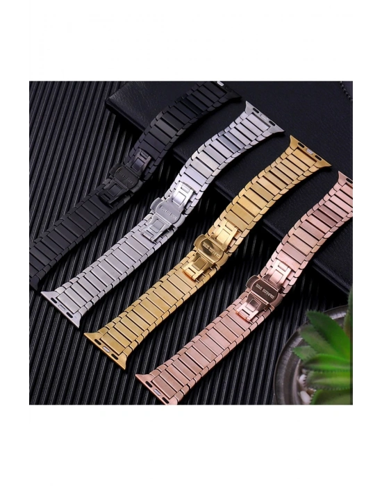 Newface Apple Watch 42mm KR416 Huks Kordon - Siyah