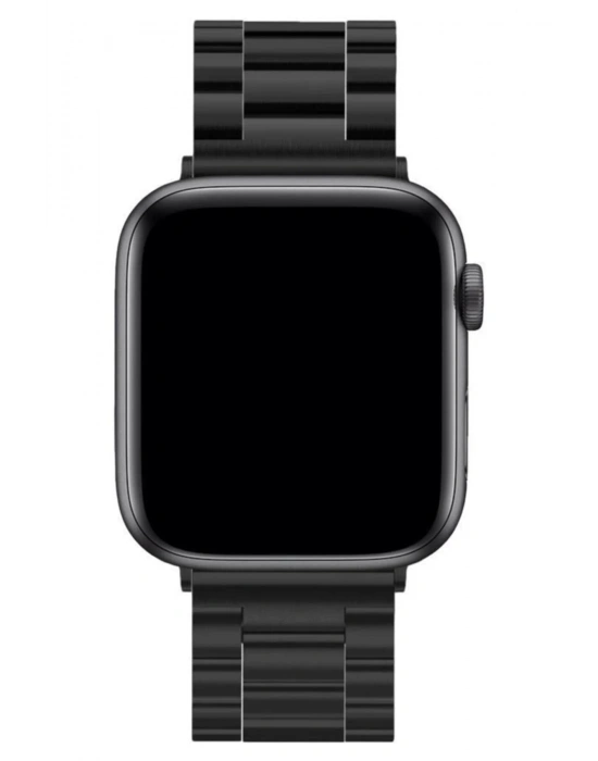 Newface Apple Watch 42mm Metal Baklalı Kordon - Siyah