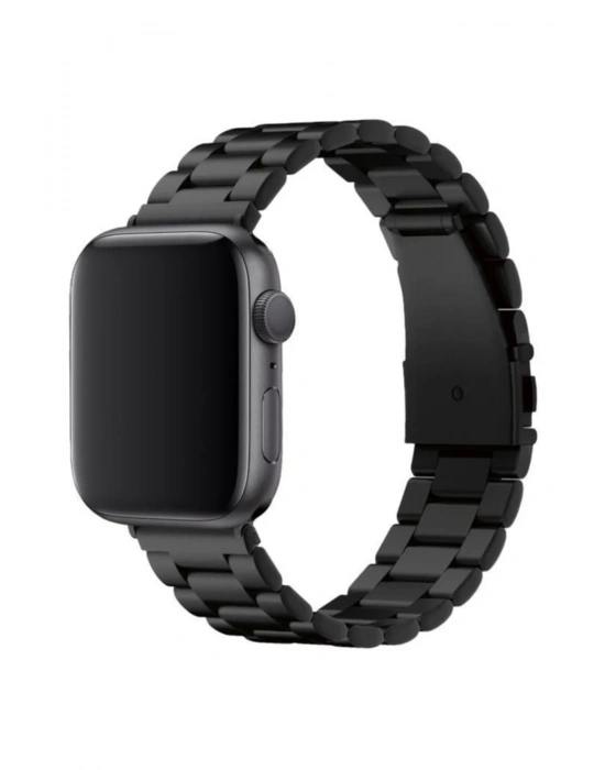 Newface Apple Watch 42mm Metal Baklalı Kordon - Siyah