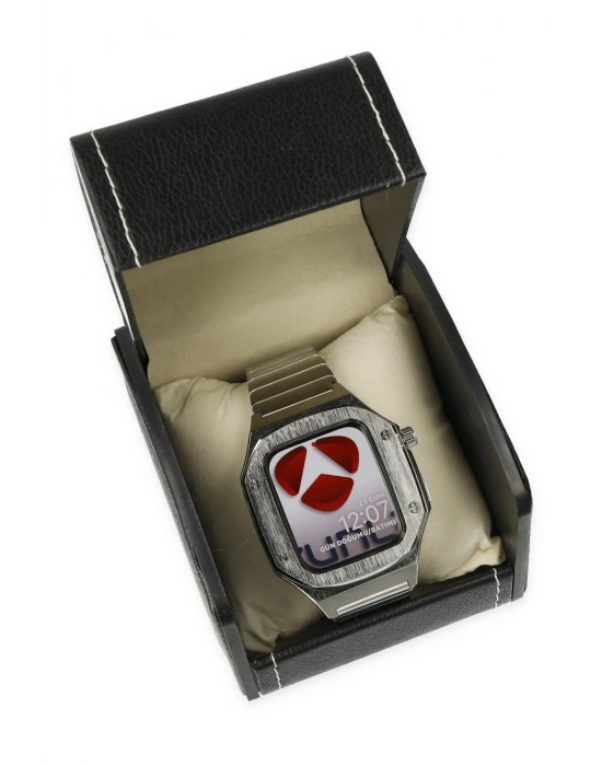 Newface Apple Watch 44mm KR409 Metal Kordon - Gümüş