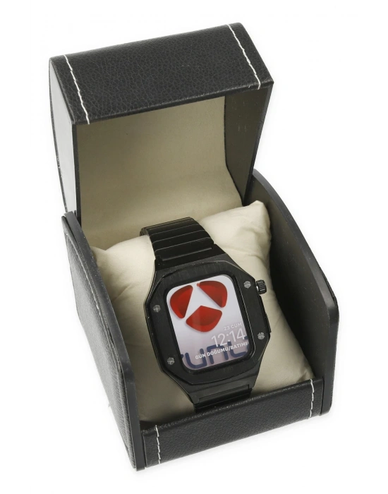 Newface Apple Watch 44mm KR409 Metal Kordon - Siyah