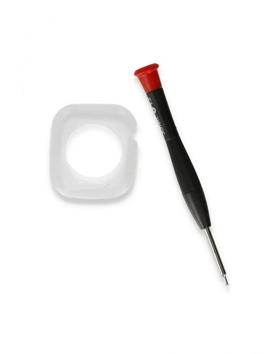 Newface Apple Watch 45mm Metal Petek Kasalı Kordon - Gümüş