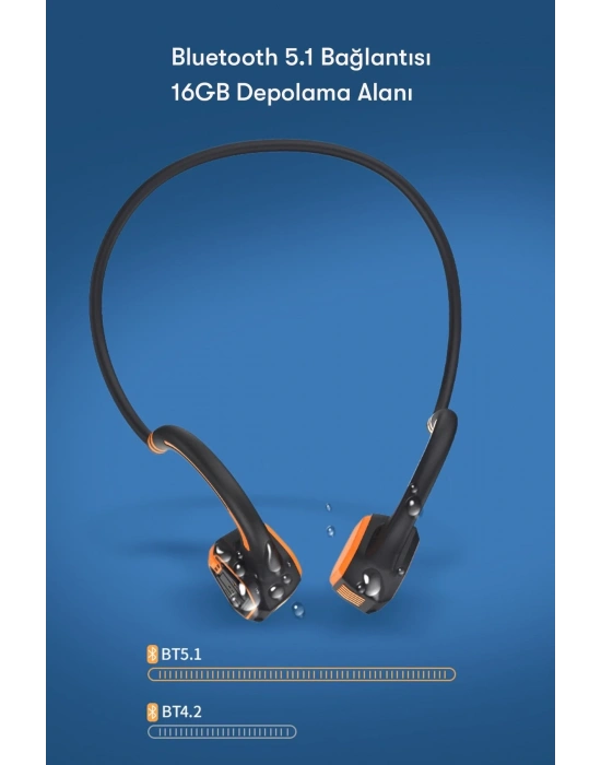 Newface AS9 Suya Dayanıklı Bluetooth Kulaklık - Siyah