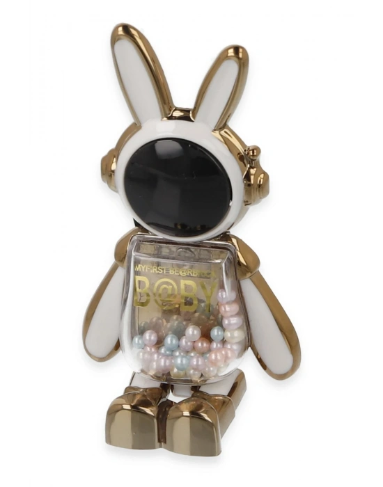 Newface Astro Stand Tavşan Astronot - Beyaz