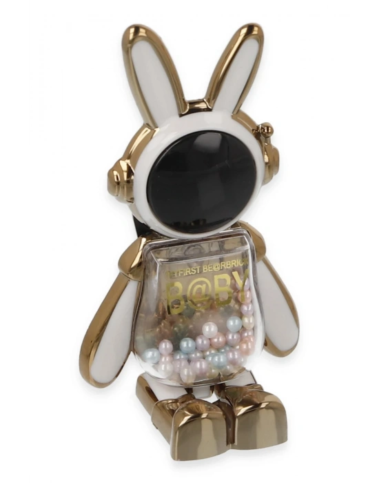 Newface Astro Stand Tavşan Astronot - Beyaz